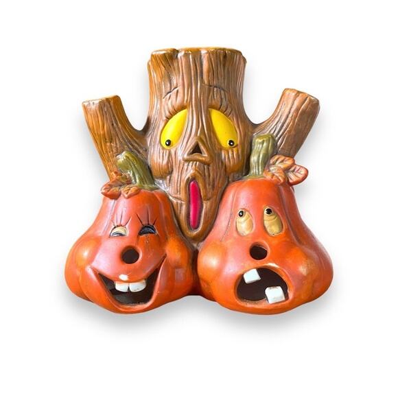 Vntg Painted Ceramic Pumpkin Jack o Lantern
Halloween Decor Cute Whimsical - Picture 1 of 7